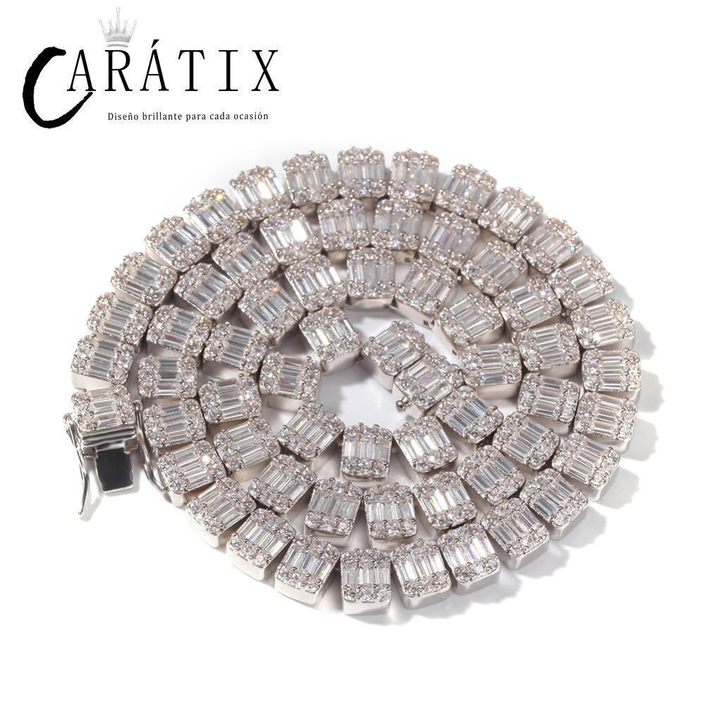 CARÁTIX Square CZ Iced Out Tennis Chain Choker Necklace for Men - CaratixJewelry